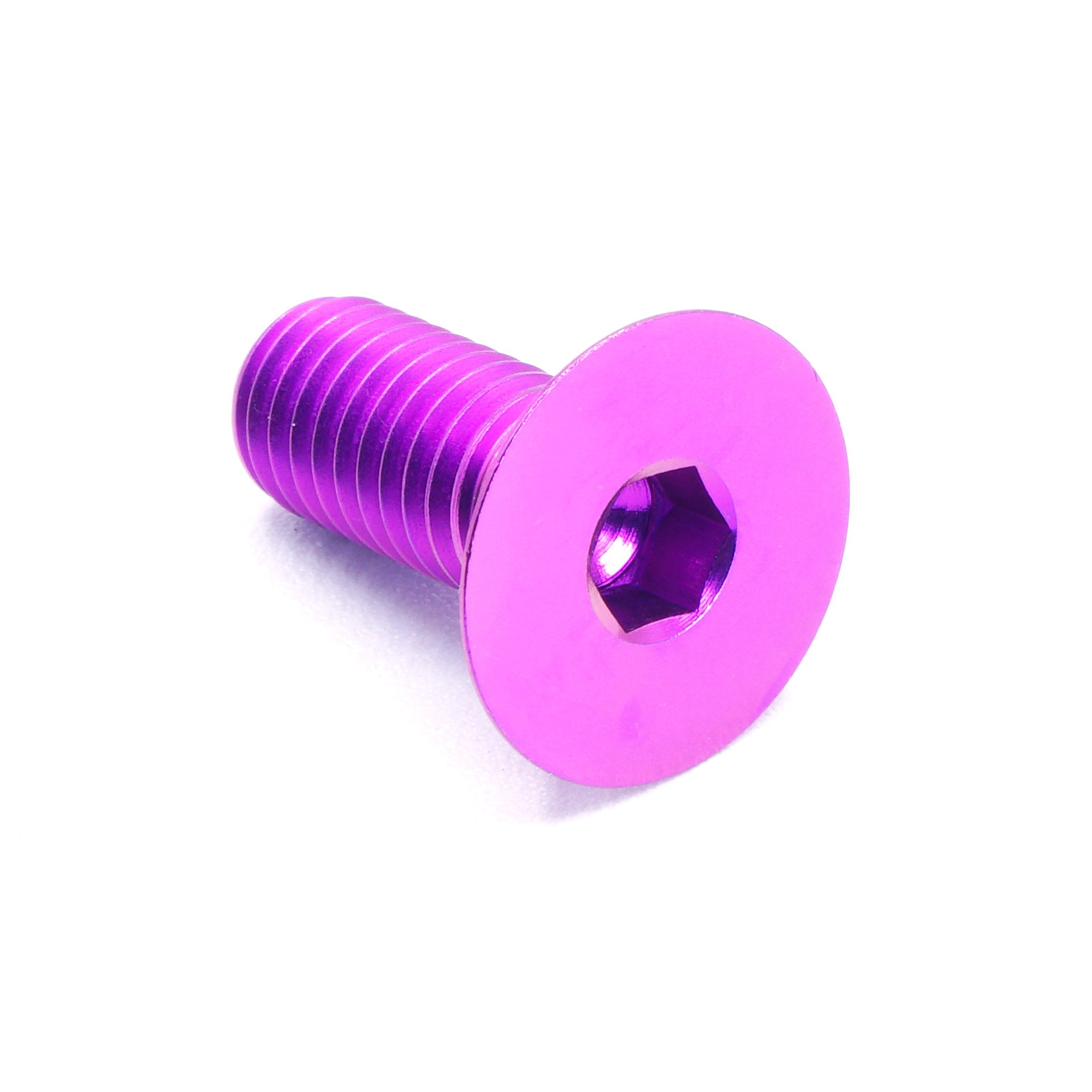 M8 x 1.25 x 20mm Titanium Countersunk Bolt in polished finish