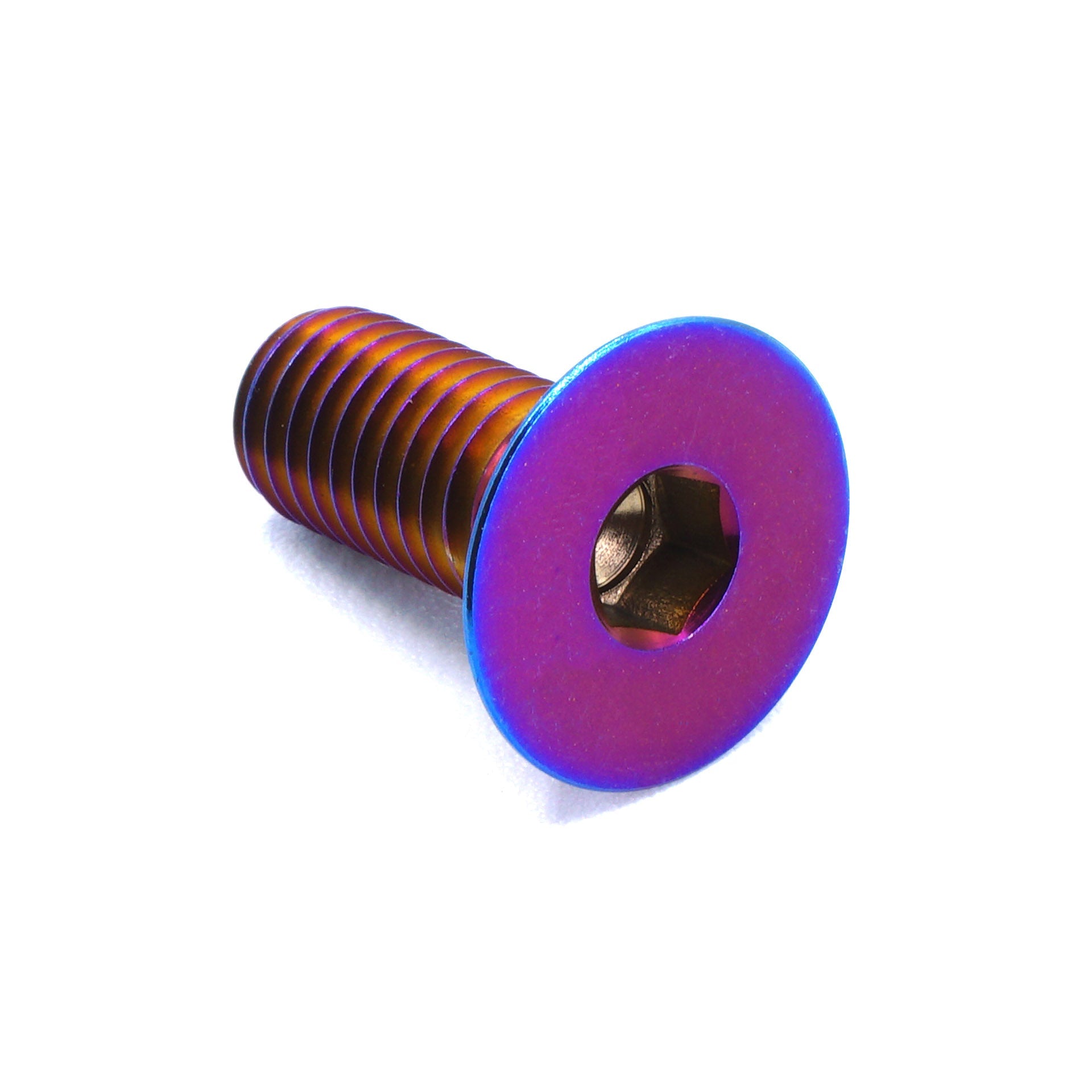 M8 x 1.25 x 20mm Titanium Countersunk Bolt in polished finish
