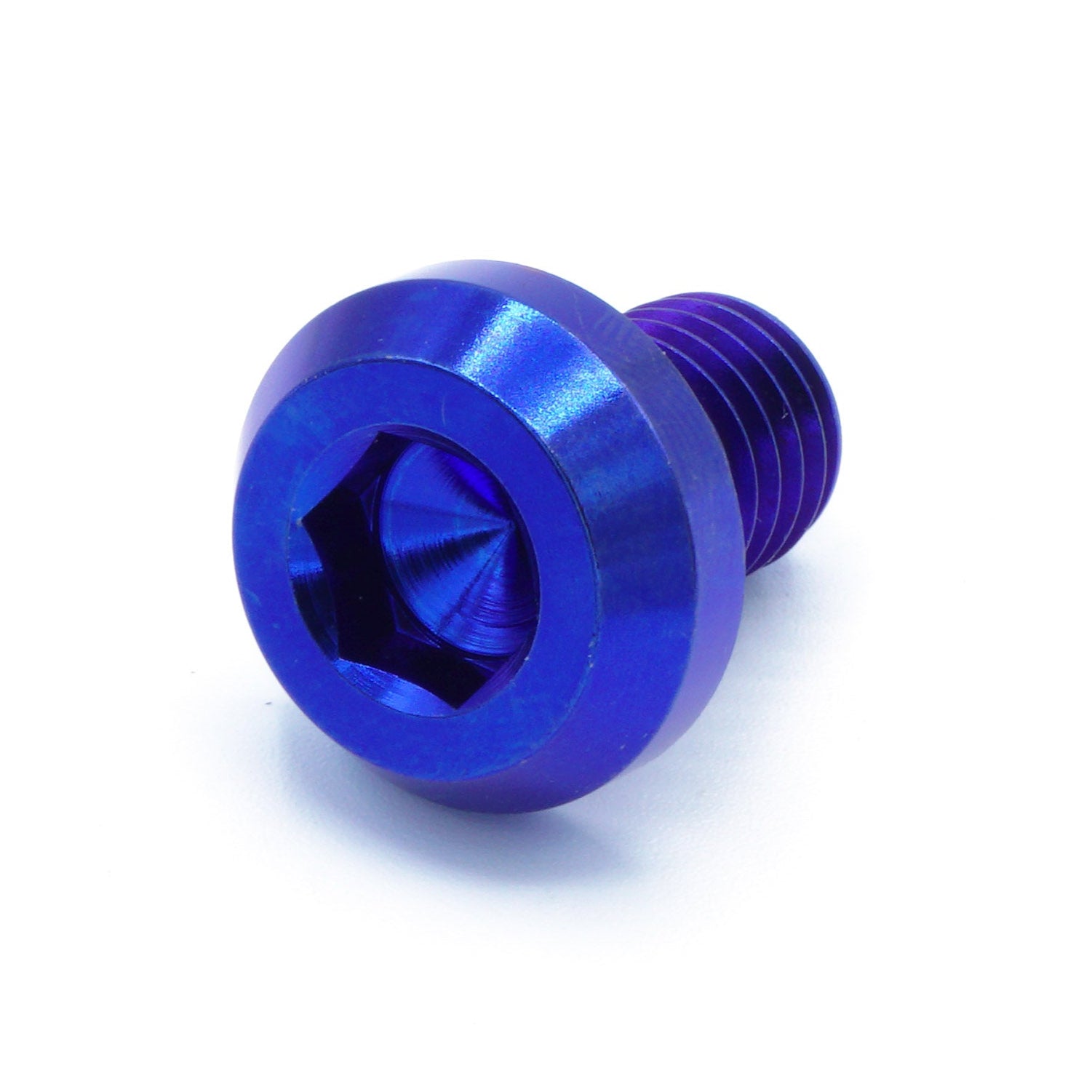 M10 x 1.50 x 15mm Titanium Motor Head Bolt in Polished finish
