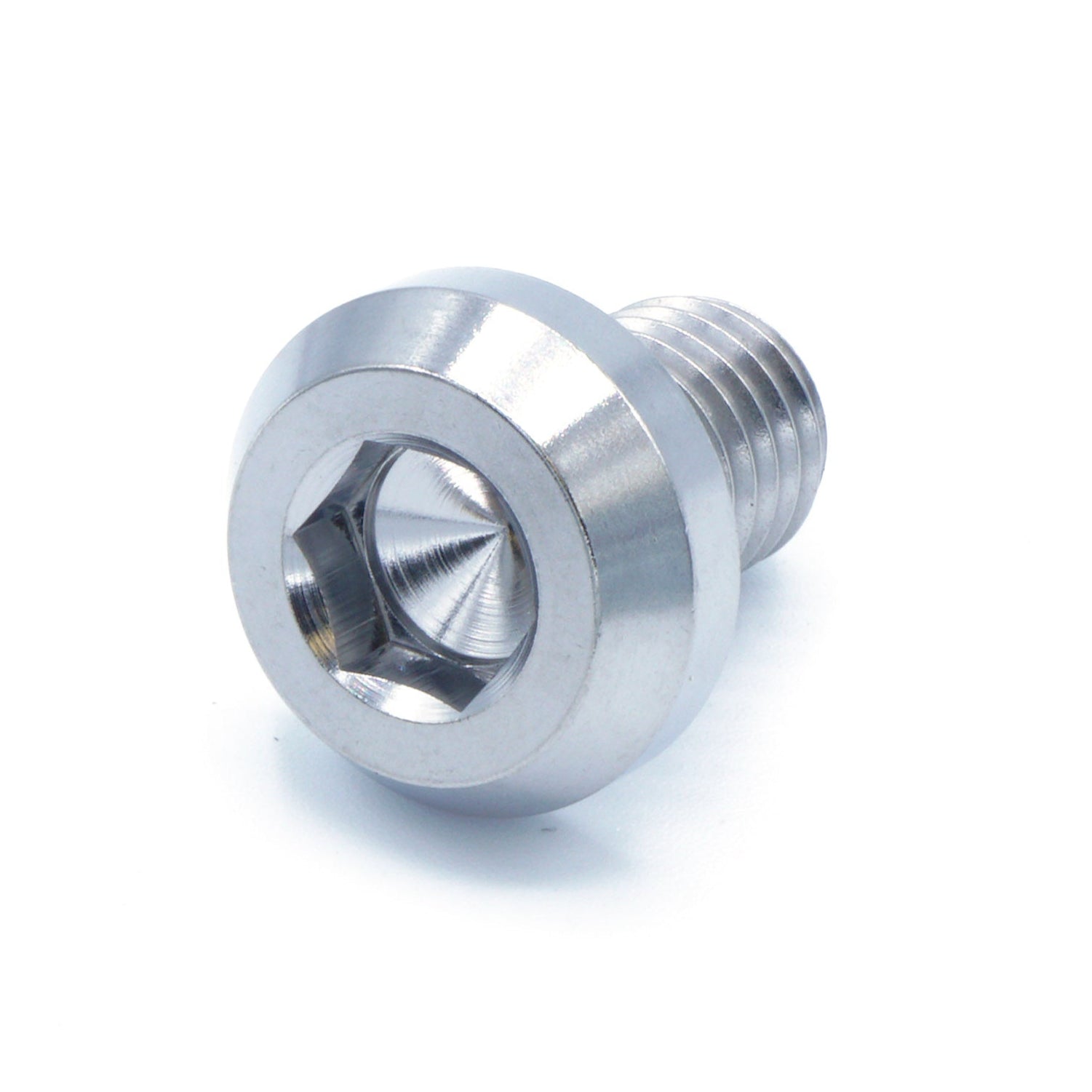 M10 x 1.50 x 15mm Titanium Motor Head Bolt in Polished finish