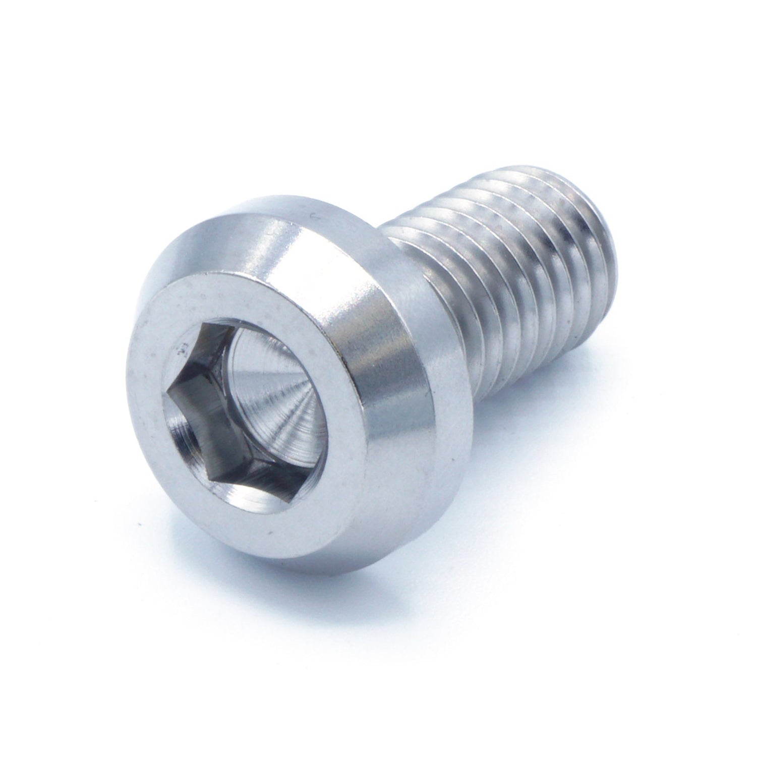 M10 x 1.50 x 20mm titanium motor head bolt in polished finish
