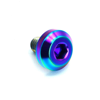 M6 x 1.00 x 10mm Titanium Motor Head Bolt in polished finish