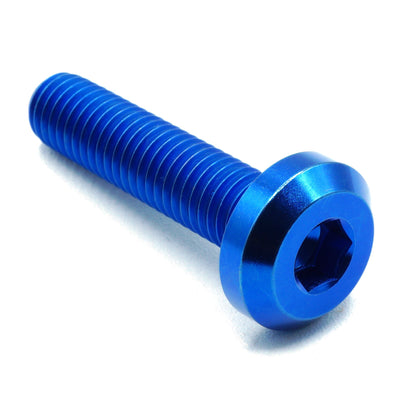M8 x 1.25 x 35mm titanium motor head bolt in polished finish