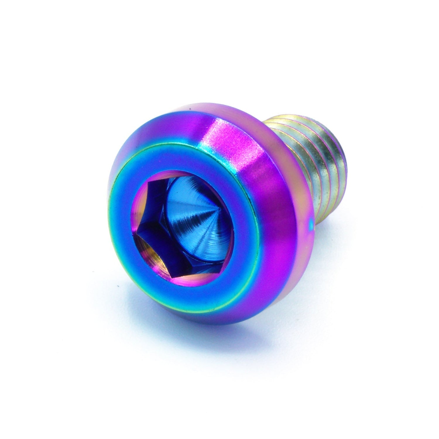 M10 x 1.25 x 15mm Titanium Motor Head Bolt in various finishes