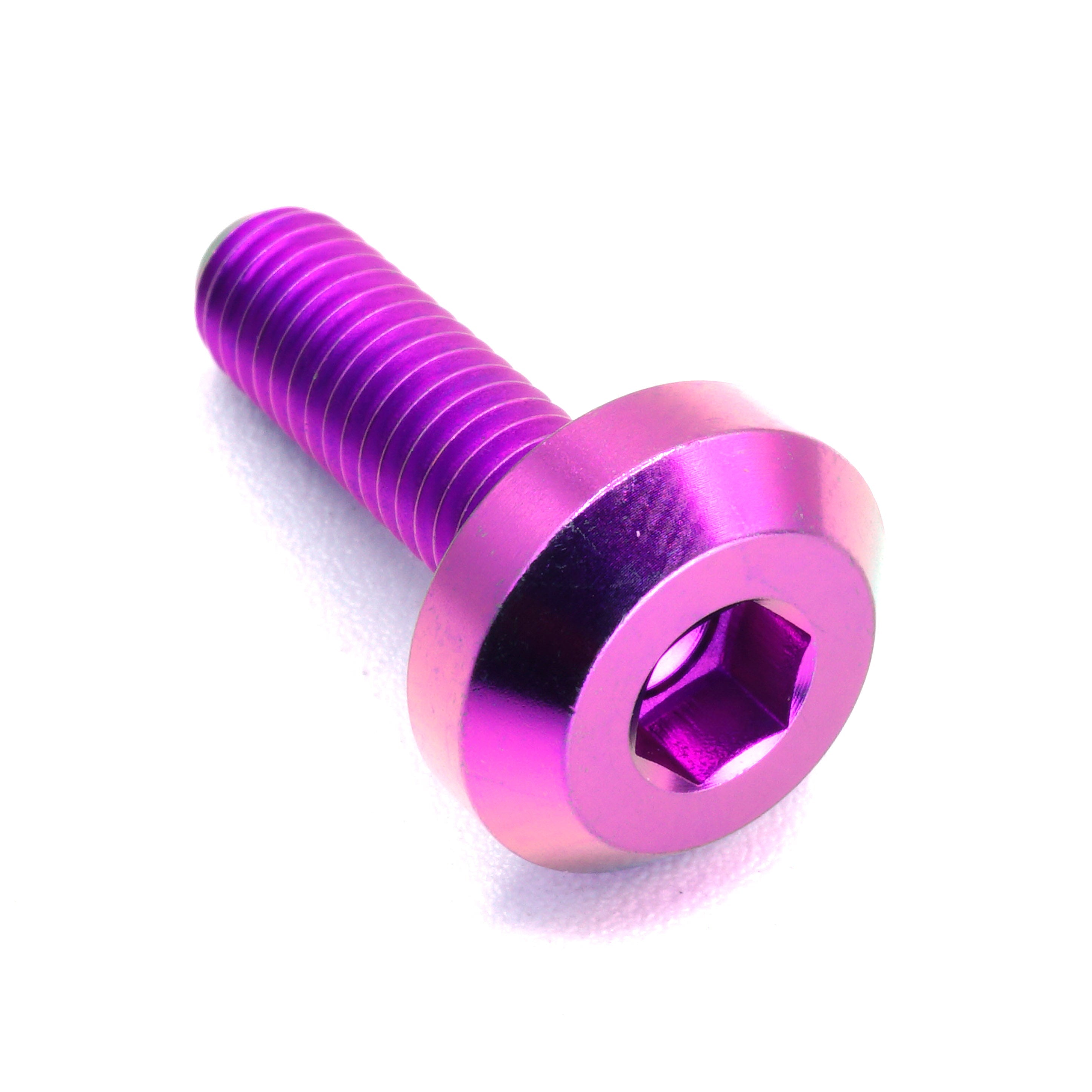 M6 x 1.00 x 20mm Titanium Motor Head Bolt in various colors