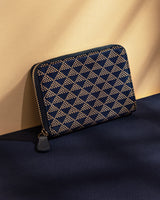 Coin Purse Classic Japan Edition with UROKO scale pattern in navy and white