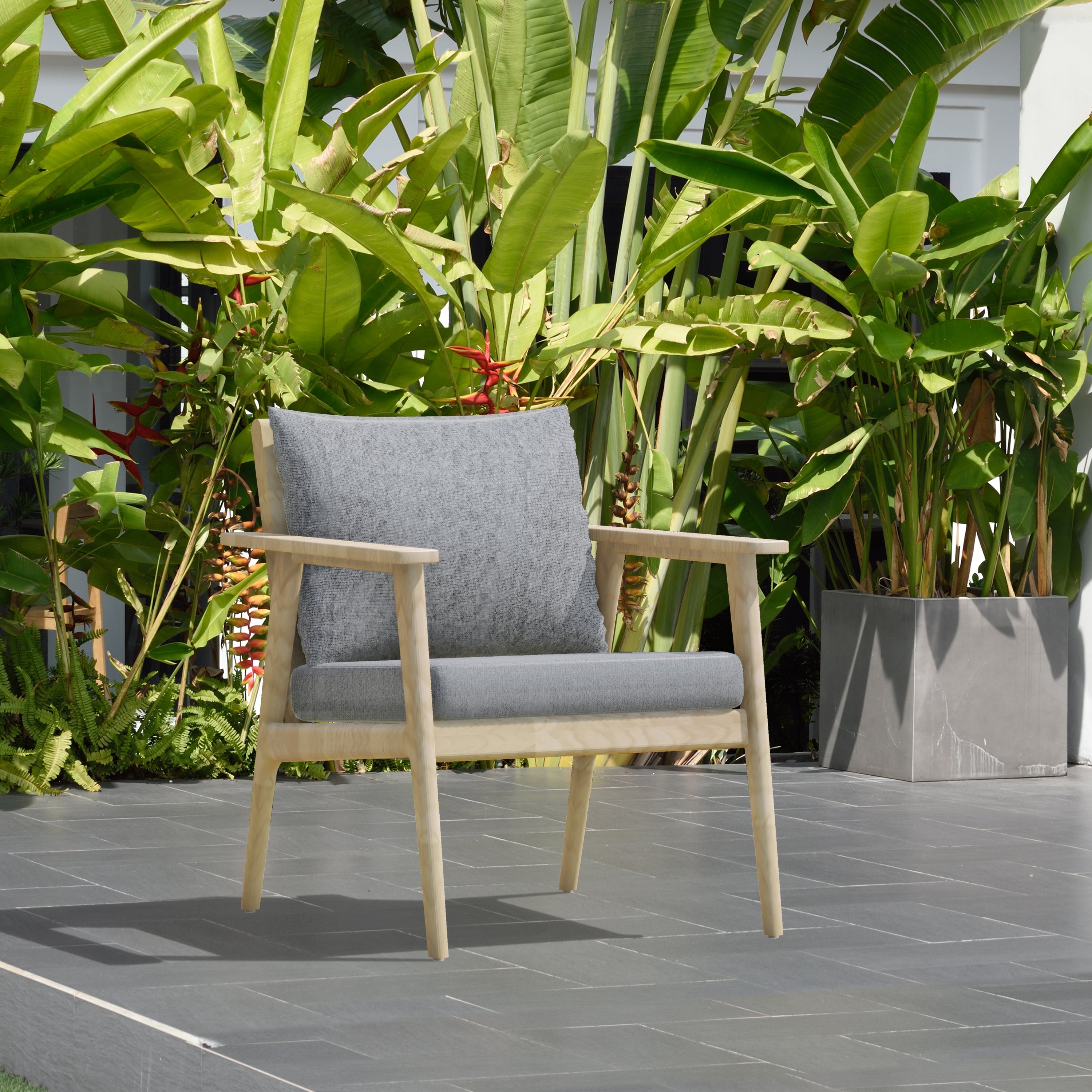 Eve FSC Teak Outdoor Conversation Set with Cushions by LifestyleGarden US - product image 6 for Resin Society