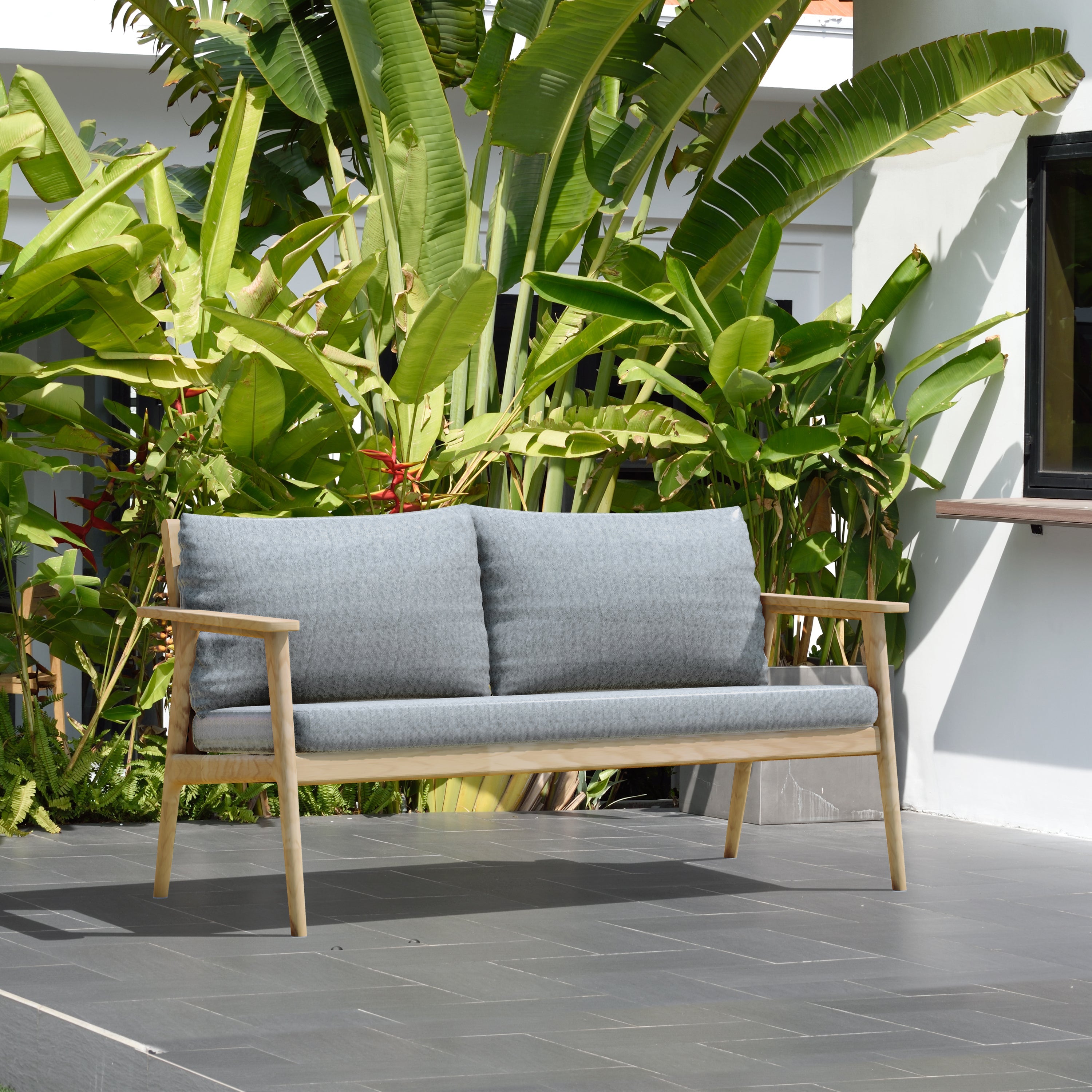 Eve FSC Teak Outdoor Conversation Set with Cushions by LifestyleGarden US - product image 7 for Resin Society