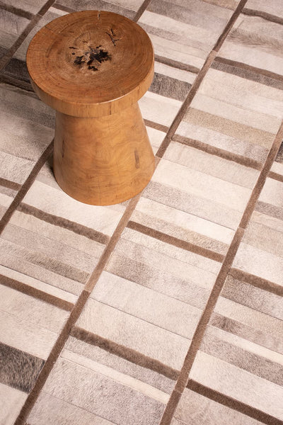 Intersection – Custom Cowhide & Shearling Rug by Homelosophy