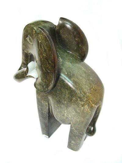 Majestic Large Elephant - One of a Kind Sculpture by Mbare Ltd - product image 3 for Resin Society