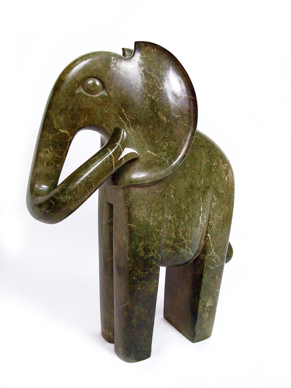 Majestic Large Elephant - One of a Kind Sculpture by Mbare Ltd - main product image for Resin Society