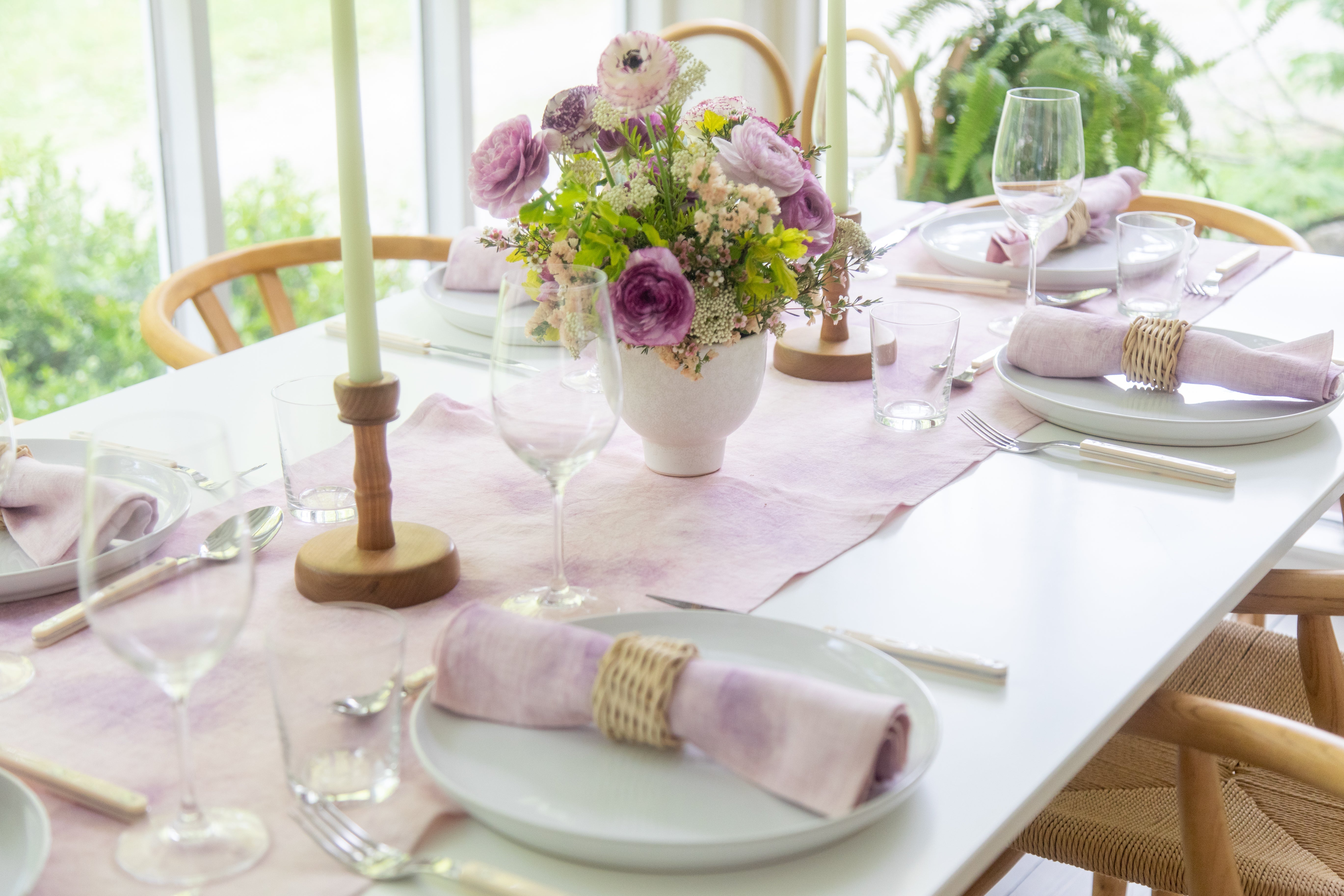 Hand-Dyed Linen Table Runner by Sarah Spiegel - product image 4 for Resin Society