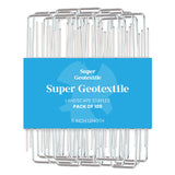 Heavy duty 11 gauge galvanized steel U-shaped landscape staples for securing garden fabric and fencing