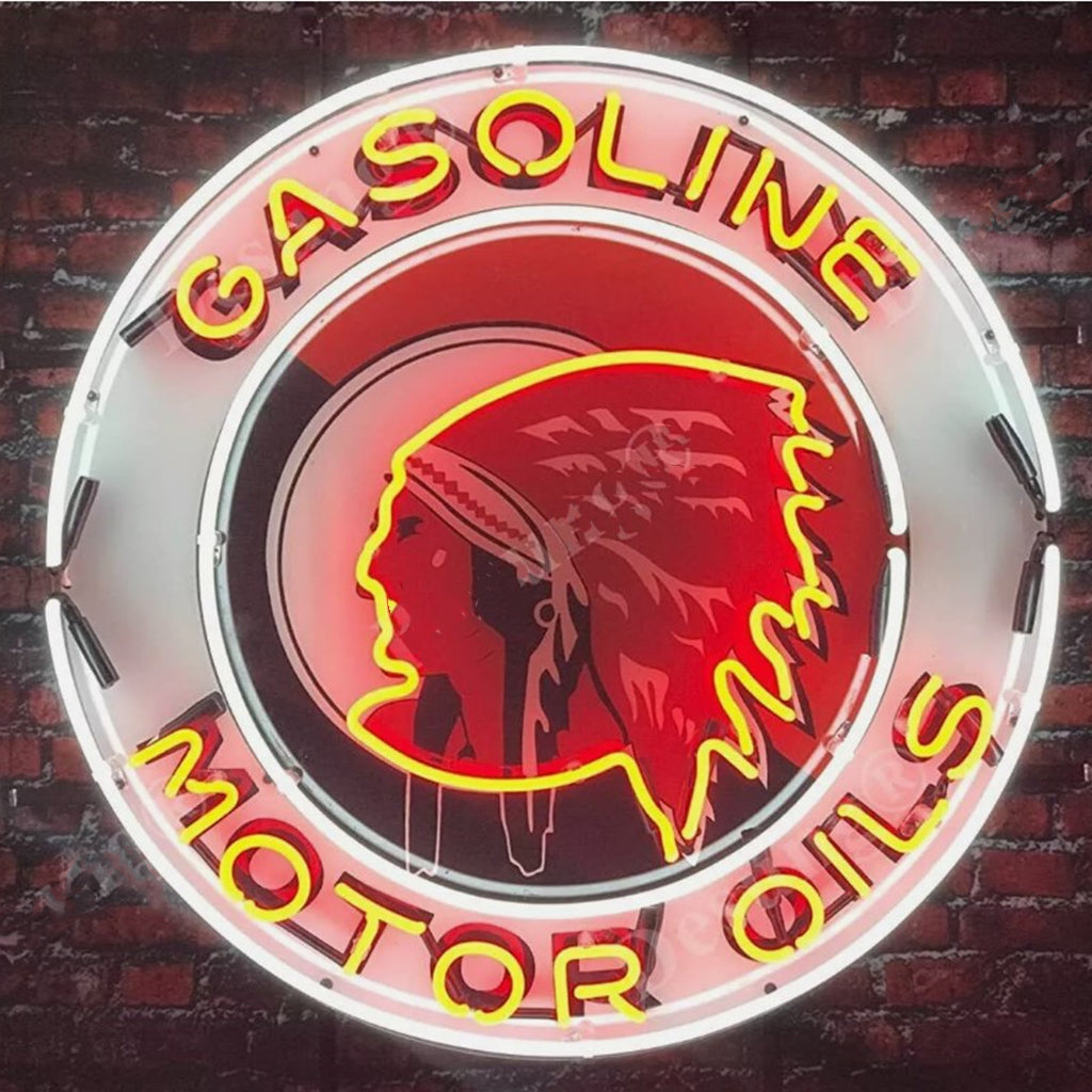 Indian Motor Oils Gasoline Neon Signs by Neon Signs Land - main product image for Resin Society