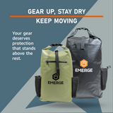 30L Heavy Duty Dry Bag w/ Straps - Olive