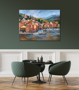 Italian Coastal Village 40x60 Artist Enhanced Canvas Print by John Beard Collection - product image 4 for Resin Society