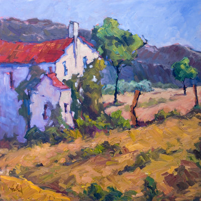 Italian Foothills Artist Canvas Enhanced Print by John Beard Collection - main product image for Resin Society