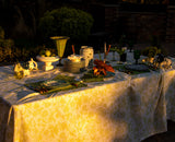 100% Premium Linen - Ivory Flora Parlour Tablecloth by Ro'Table - product image 6 for Resin Society