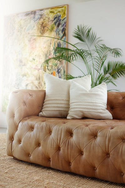 Merino Wool Striped Throw Pillow by Homelosophy