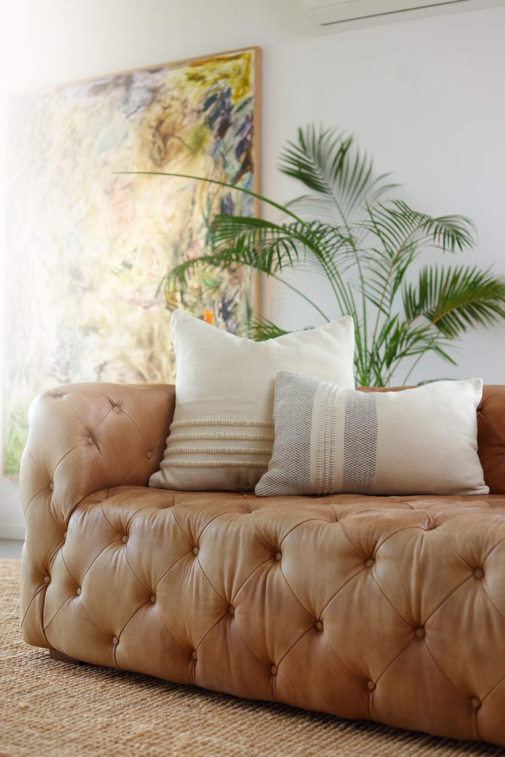 Ivory Handwoven Pillow by Homelosophy