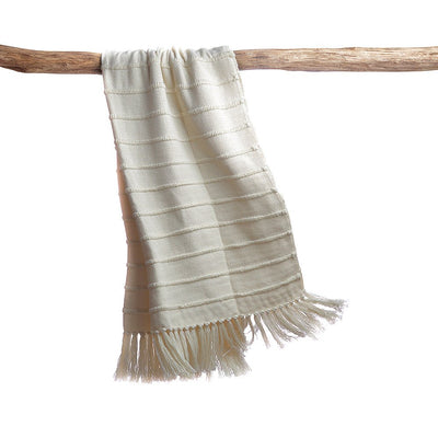 Multi Striped Natural Throw Blanket by Homelosophy