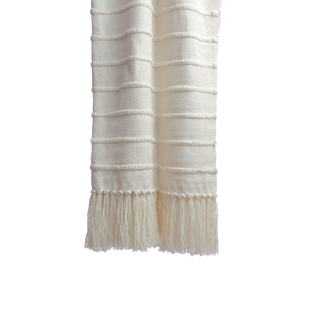 Multi Striped Natural Throw Blanket by Homelosophy