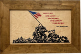 Iwo Jima Flag Raising Decorative Wall-Mounted Secure Gun Cabinet by Bellewood Designs - product image 2 for Resin Society