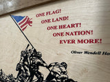 Iwo Jima Flag Raising Decorative Wall-Mounted Secure Gun Cabinet by Bellewood Designs - product image 9 for Resin Society
