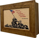 Iwo Jima Flag Raising Decorative Wall-Mounted Secure Gun Cabinet by Bellewood Designs - product image 8 for Resin Society