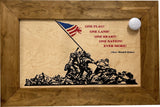 Iwo Jima Flag Raising Decorative Wall-Mounted Secure Gun Cabinet by Bellewood Designs - product image 3 for Resin Society