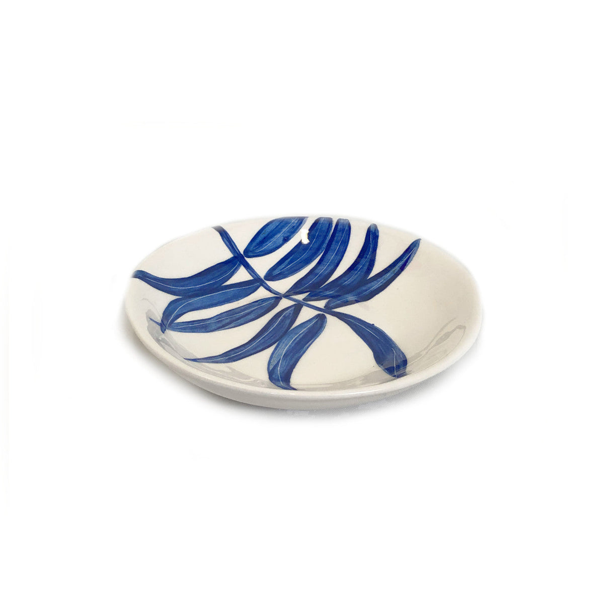 Floating Leaves Dessert Plate - Blue by Mbare Ltd - main product image for Resin Society