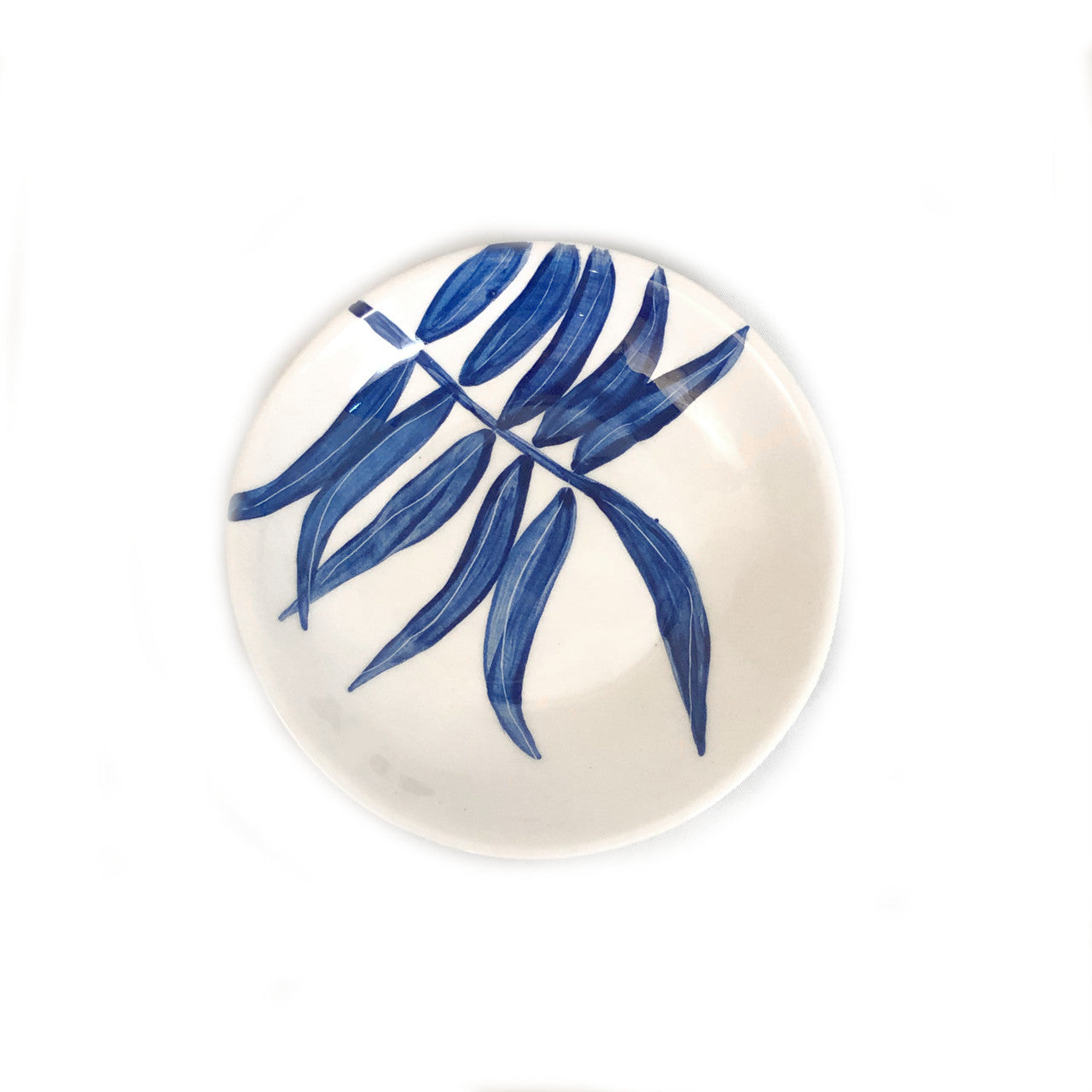 Floating Leaves Dessert Plate - Blue by Mbare Ltd - product image 3 for Resin Society