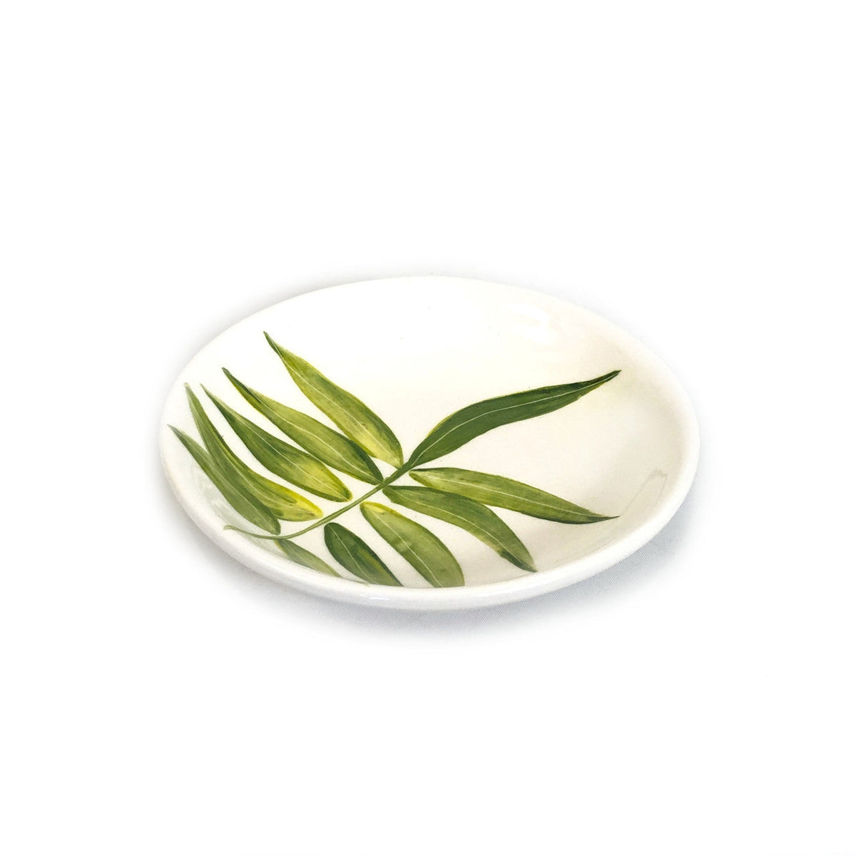 Floating Leaves Dessert Plate - Green by Mbare Ltd - main product image for Resin Society