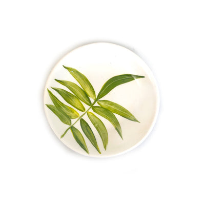 Floating Leaves Dessert Plate - Green by Mbare Ltd - product image 3 for Resin Society