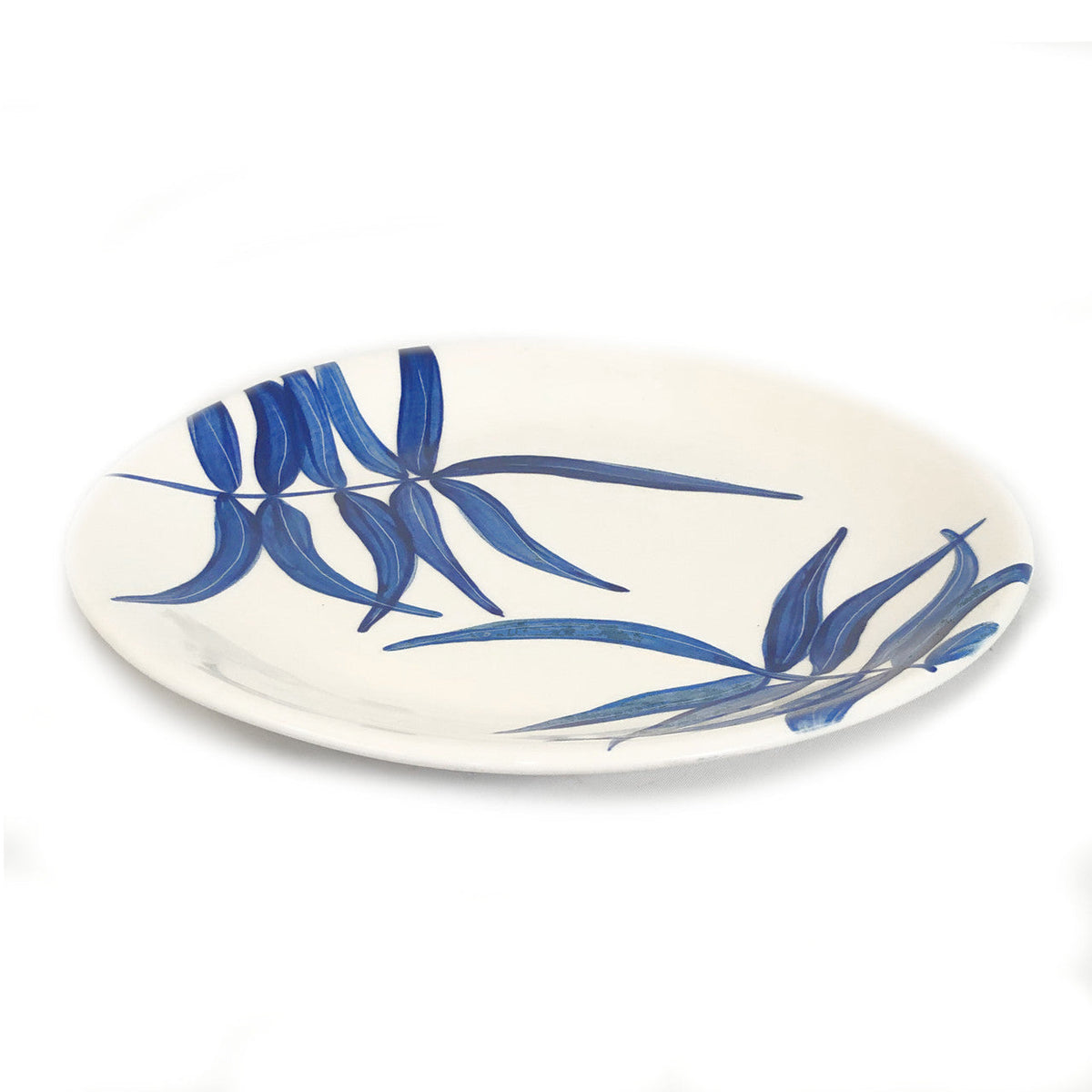Floating Leaves Dinner Plate - Blue by Mbare Ltd - main product image for Resin Society