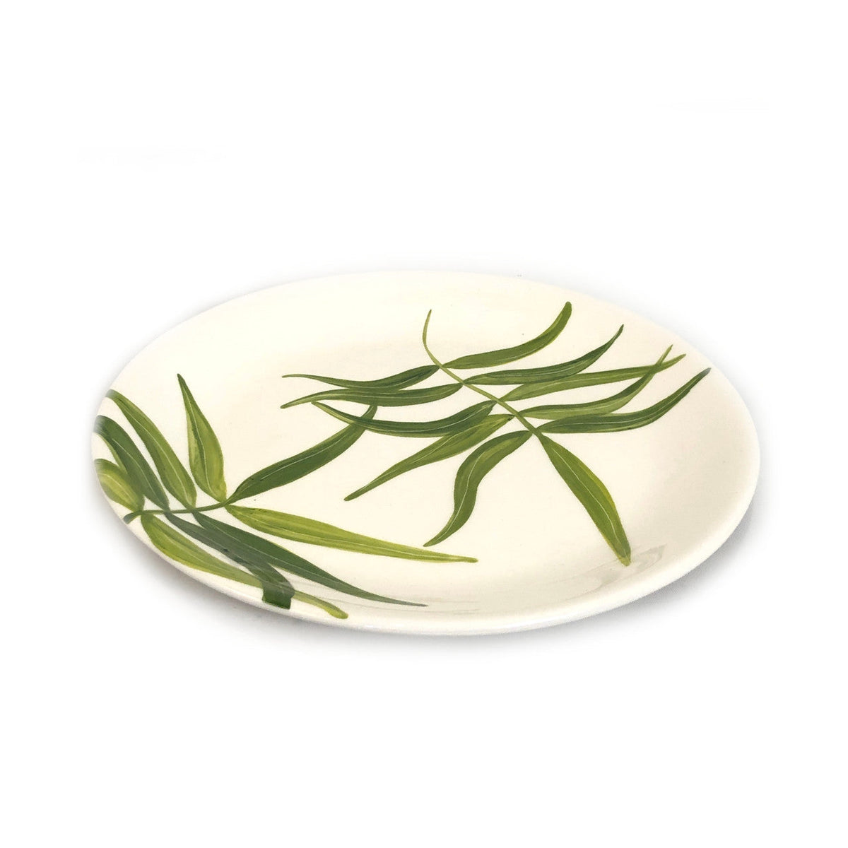 Floating Leaves Dinner Plate - Green by Mbare Ltd - main product image for Resin Society