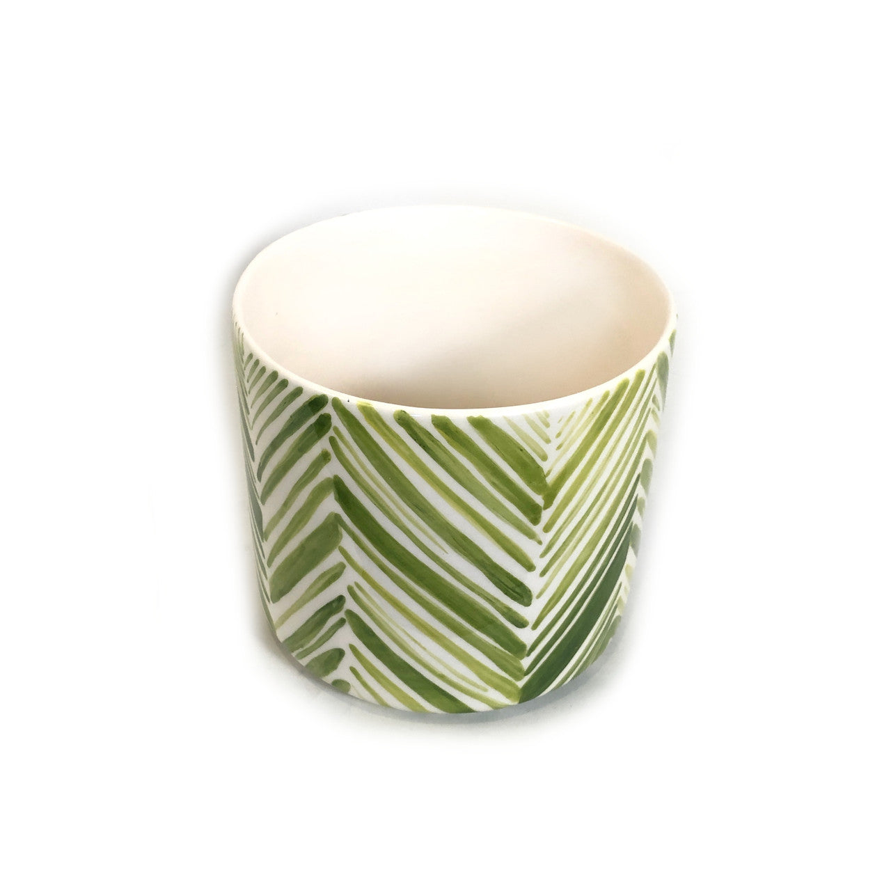 Tall Serving Bowl - Green Palm Leaves by Mbare Ltd - product image 4 for Resin Society