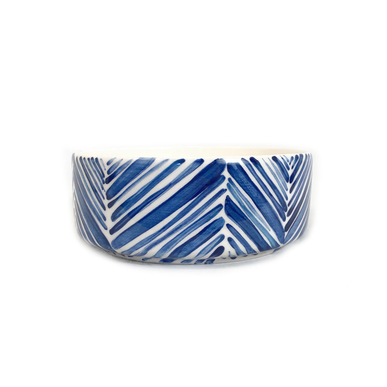 Wide Serving Bowl - Blue Palm Leaves by Mbare Ltd - product image 2 for Resin Society