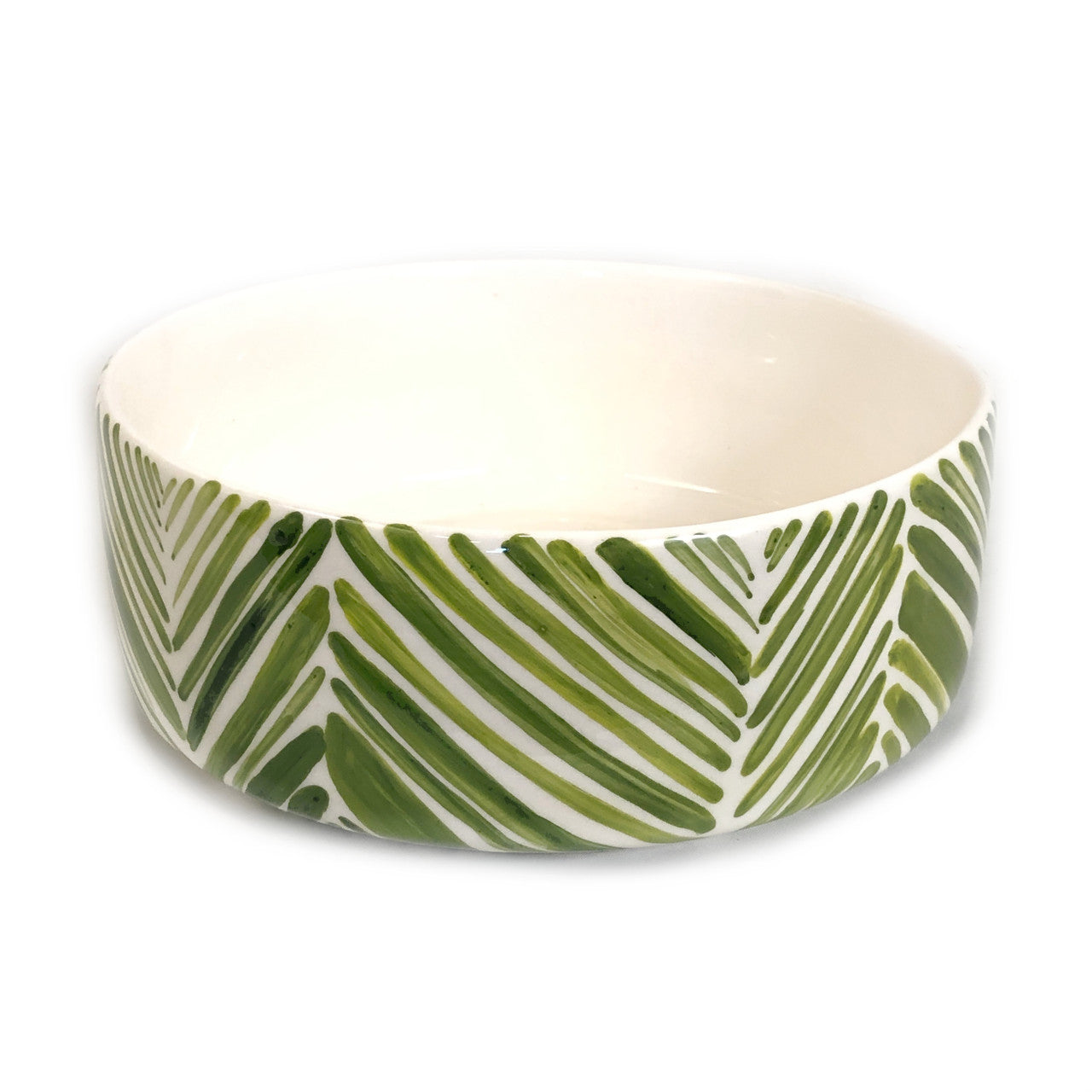 Wide Serving Bowl - Green Palm Leaves by Mbare Ltd - product image 2 for Resin Society
