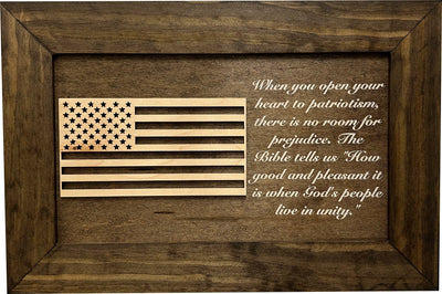 American Flag & Patriotism Decorative & Secure Wall-Mounted Gun Cabinet by Bellewood Designs - product image 2 for Resin Society