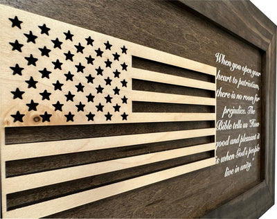 American Flag & Patriotism Decorative & Secure Wall-Mounted Gun Cabinet by Bellewood Designs - product image 9 for Resin Society