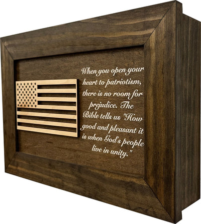 American Flag & Patriotism Decorative & Secure Wall-Mounted Gun Cabinet by Bellewood Designs - product image 8 for Resin Society