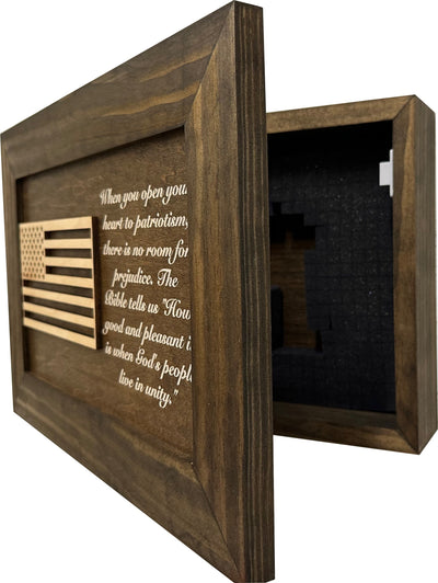 American Flag & Patriotism Decorative & Secure Wall-Mounted Gun Cabinet by Bellewood Designs - product image 4 for Resin Society