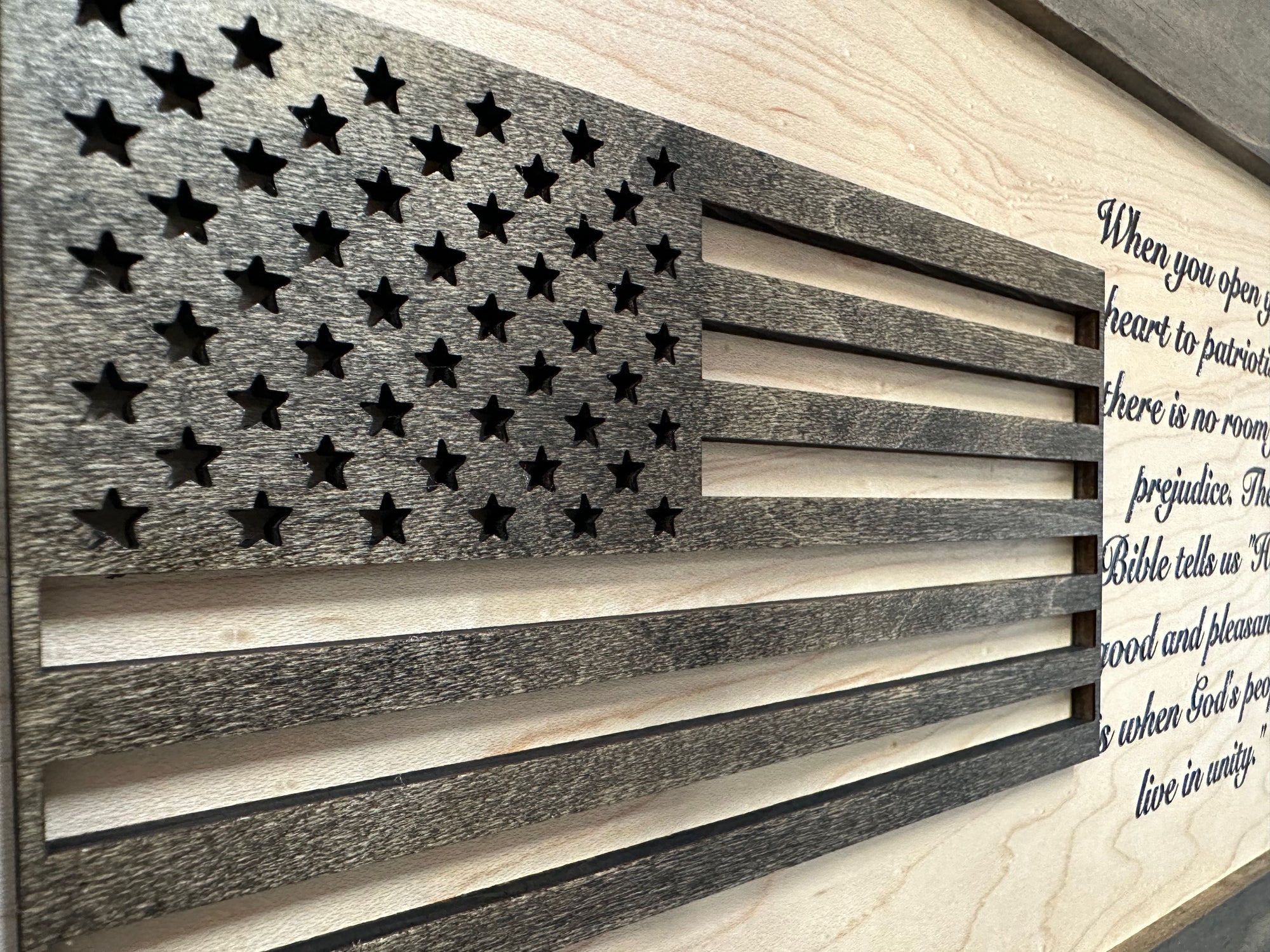 American Flag & Patriotism Decorative & Secure Wall-Mounted Gun Cabinet by Bellewood Designs - product image 9 for Resin Society