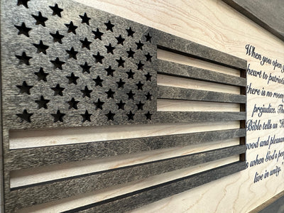 American Flag & Patriotism Decorative & Secure Wall-Mounted Gun Cabinet by Bellewood Designs - product image 9 for Resin Society