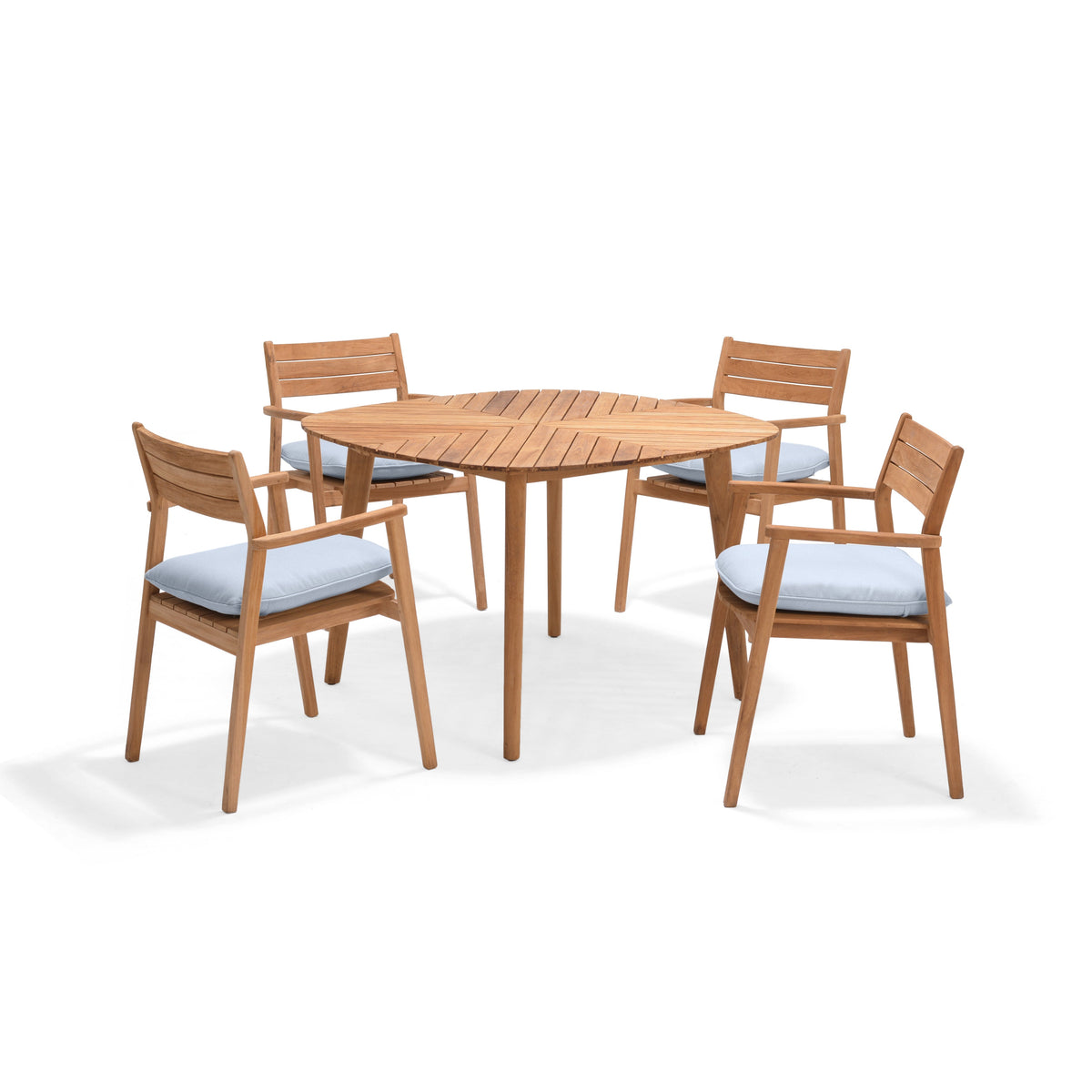 Jade 5 Piece Square Dining Set - Copen Blue by LifestyleGarden US - product image 2 for Resin Society
