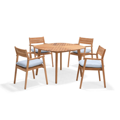 Jade 5 Piece Square Dining Set - Copen Blue by LifestyleGarden US - product image 2 for Resin Society