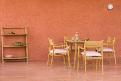Jade Square Teak Small Table by LifestyleGarden US - main product image for Resin Society