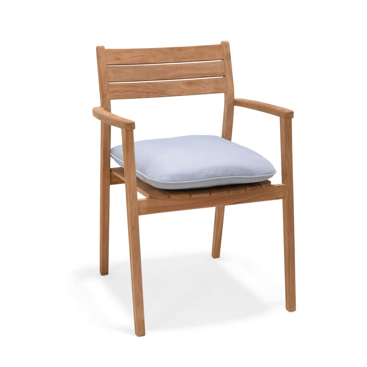 Jade Teak Stacking Armchair - Cushion Copen Blue by LifestyleGarden US - product image 3 for Resin Society