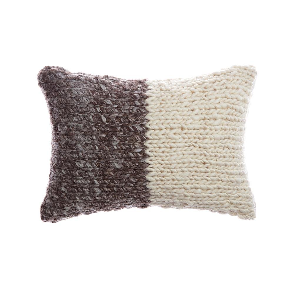 Jersey Bicolor Throw Pillow by Homelosophy